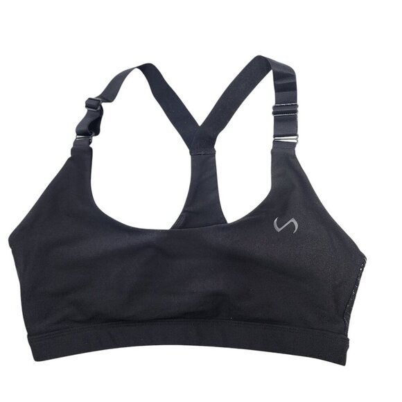 TLF‎ Sports Bra Womens Size M Black Take Life Further - Picture 1 of 5